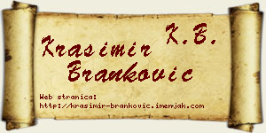 Krasimir Branković vizit kartica
